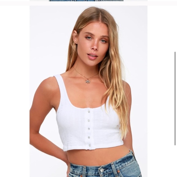 Free People Tops - Free People Atlas White Tank